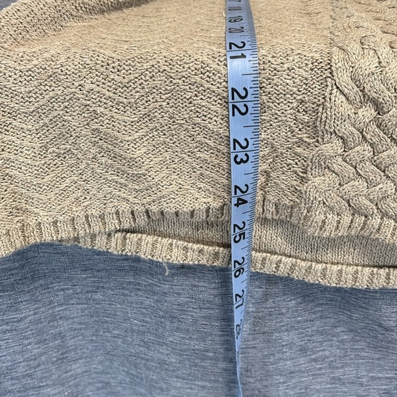 Women’s Calvin Klein Size XL 100% Cotton Cowl Neck Short Sleeve Brown Sweater - Picture 5 of 6